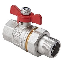 Краны латунные шаровые DN 15-40 PN 40 никелированные бабочка американка MVI BV.520 купить в Екатеринбурге | "Проконсим"
