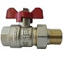 Краны латунные шаровые DN 15-25 PN 40 никелированные бабочка американка РИДАН BVR-FR купить в Екатеринбурге | "Проконсим"
