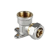 Угольники латунные для PEX труб DN 16-20 PN 10 обжимные никелированные с внутренней резьбой Valfex VF.354.N купить в Екатеринбурге | "Проконсим"
