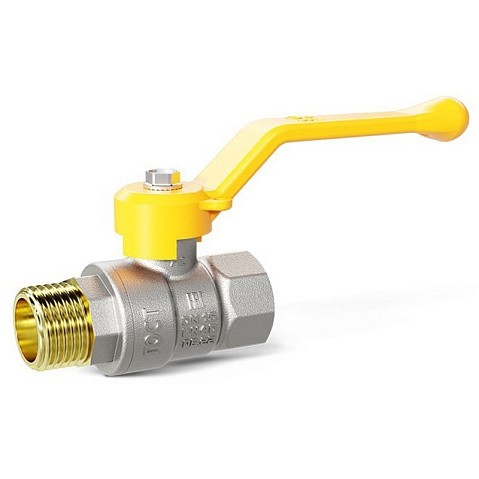 Кран латунный шаровой LD Pride GAS DN15 PN 40 никелированный рычаг муфта-штуцер купить в Екатеринбурге | "Проконсим"