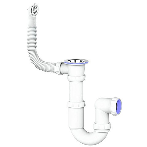 Сифон для мойки Unicorn Y421, 1 1/2'' х40 без отвода, чаша из нержавеющей стали, круглый перелив купить в Екатеринбурге | "Проконсим"