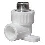Угольник установочный ПП 20-1/2'' PN 25 с наружной резьбой белый VALFEX  купить в Екатеринбурге | "Проконсим"