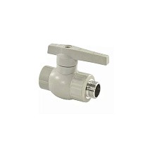 Краны шаровые ПП DN 20-32 PN 25 комбинированные с наружной резьбой серые Valfex  купить в Екатеринбурге | "Проконсим"