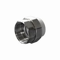 Муфтаразъемная ПП 25-1/2''  с внутренней резьбой белая Политэк купить в Екатеринбурге | "Проконсим"