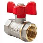 Кран латунный шаровой Valfex Optima.217.NLB1 11Б27фт1М DN 15 PN 25 никелированный муфта-муфта бабочка