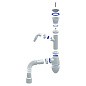 Сифон для умывальника Unicorn А320V, 40х50 гибкий отвод, 1 1/2'' х40 чаша из нержавеющей стали с отводом для стиральной машины купить в Екатеринбурге | "Проконсим"