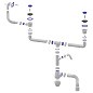 сифон для двойной мойки Unicorn В747V, 40х50 гибкий отвод, 1 1/2'' х40 с отводом для стиральной машины, прямоугольный перелив купить в Екатеринбурге | "Проконсим"
