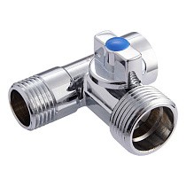 Кран латунный шаровой MVI BV.462 DN 15-20 PN 10 хромированный проходной штуцер бабочка купить в Екатеринбурге | "Проконсим"