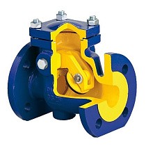Клапаны обратные поворотные DN 40-200 PN 16 чугунные фланцевые Zetkama zCHE.302A купить в Екатеринбурге | "Проконсим"