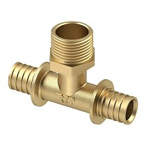 Тройники латунные для PEX труб DN 16-32 PN 16 под надвижную гильзу с наружной резьбой РосТурПласт купить в Екатеринбурге | "Проконсим"