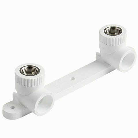 Угольник установочный двойной ПП 20-1/2'' PN 25 с внутренней резьбой белый Pro Aqua PA280008P купить в Екатеринбурге | "Проконсим"