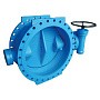 Затвор дисковый поворотный DN 350 PN 10 фланцевый с 2-эксцентриситетом редуктор FAF 38100350