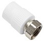 Муфта комбинированная ПП 20-1/2'' PN 25 с накидной гайкой белая VALFEX  купить в Екатеринбурге | "Проконсим"