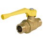 Кран латунный шаровой газовый 11Б27п DN15 PN40 рычаг штуцер-штуцер БАЗ Standart купить в Екатеринбурге | "Проконсим"
