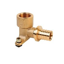 Угольник латунный для PEX труб 20-1/2'' под надвижную гильзу с внутренней резьбой MVI SF.433.0504 купить в Екатеринбурге | "Проконсим"