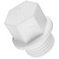 Заглушка резьбовая ПП 15-1/2'' PN 25 с наружной резьбой белая РТП 10555 купить в Екатеринбурге | "Проконсим"