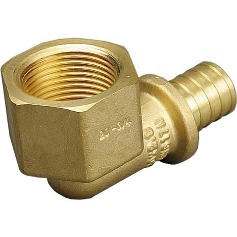 Угольник латунный для PEX труб 25-3/4'' PN 10 под надвижную гильзу с внутренней резьбой ONE PLUS купить в Екатеринбурге | "Проконсим"