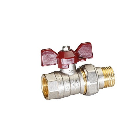 Кран латунный шаровой Temper 88.В-А.12.Б DN 15 PN 40 американка никелированный бабочка купить в Екатеринбурге | "Проконсим"