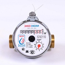  Счетчики горячей воды СВ DN 15 PN 16 до 90гр. муфтовые с обратным клапаном без МК ЭКО НОМ Qnom  м3/ч  (181100074) со склада Проконсим в Москве