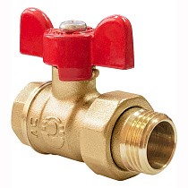 Краны латунные шаровые 11Б27фт1М DN 15-20 PN 25 бабочка американка Valfex Optima.227.LOB1 купить в Екатеринбурге | "Проконсим"