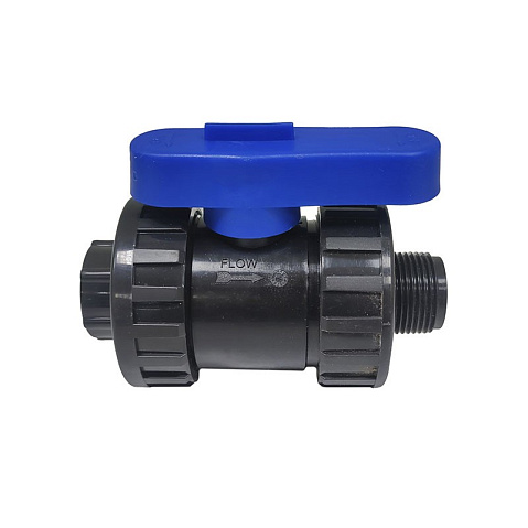 Кран шаровой компрессионный ПНД DN 25 PN 16 наружная резьба -3/4'' внутренняя резьба -3/4'' обжимной для ПЭ труб Кудиновский трубный завод купить в Екатеринбурге | "Проконсим"