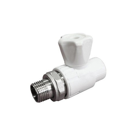 Кран шаровой для радиатора ПП 25-3/4'' PN 25 прямой с американкой белый VALFEX  купить в Екатеринбурге | "Проконсим"