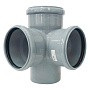 Крестовина ПП для канализации двухплоскостная DN 110-110 90гр.отводы 110 универсальные с уплотнительным кольцом РТП