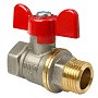 Кран латунный шаровой Valfex.218.NB1 11Б27фт1М DN 15 PN 40 никелированный муфта-штуцер бабочка купить в Екатеринбурге | "Проконсим"