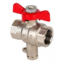 Краны латунные шаровые MVI BV.649 DN 15 PN 25 никелированные под термодатчик муфта-муфта бабочка купить в Екатеринбурге | "Проконсим"