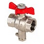 Краны латунные шаровые MVI BV.649 DN 15 PN 25 никелированные под термодатчик муфта-муфта бабочка купить в Екатеринбурге | "Проконсим"