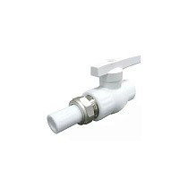 Краны шаровые ПП DN 20-32 PN 25 с односторонним разъемным соединением белые Valfex купить в Екатеринбурге | "Проконсим"