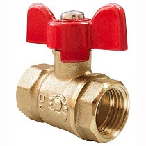 Краны латунные шаровые 11Б27фт1М DN 15-20 PN 25 бабочка муфта-муфта Valfex.217.LOB1 Optima купить в Екатеринбурге | "Проконсим"