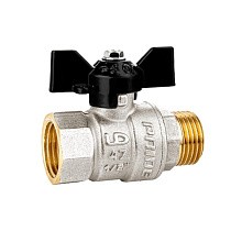 Краны латунные шаровые DN 15-32 PN 25-40 никелированные бабочка муфта-штуцер LD Pride 47.302 купить в Екатеринбурге | "Проконсим"