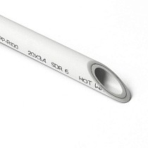 Трубы ПП SDR 6 DN 20-110 PN 20 армированные алюминием внутри белые Pro Aqua купить в Екатеринбурге | "Проконсим"