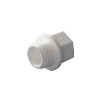 Заглушка резьбовая ПП  1/2'' PN 25 с наружной резьбой белая купить в Екатеринбурге | "Проконсим"