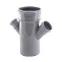 Крестовина ПП для канализации косая 45гр. DN 110-50-50 с уплотнительным кольцом РТП купить в Екатеринбурге | "Проконсим"
