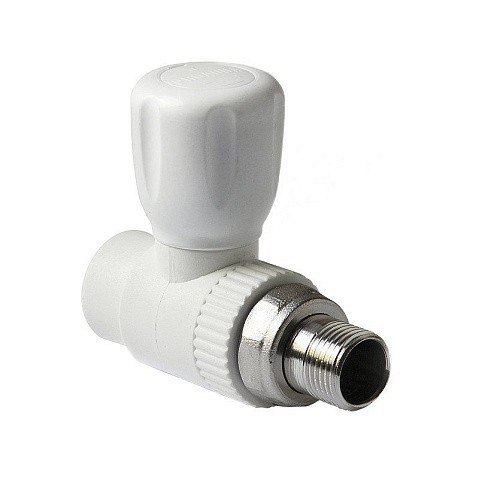 Кран шаровой для радиатора ПП 25-3/4'' PN 25 прямой с американкой белый Pro Aqua PA41010 купить в Екатеринбурге | "Проконсим"