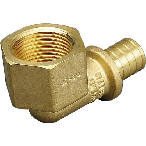Угольник латунный для PEX труб 20-1/2'' PN 10 под надвижную гильзу с внутренней резьбой ONE PLUS купить в Екатеринбурге | "Проконсим"