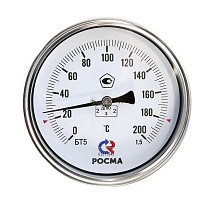 Термометр биметаллический РОСМА БТ-51.211, Ду 100, L 46, М20х1,5 осевой купить в Екатеринбурге | "Проконсим"