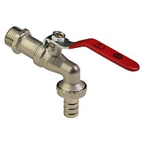 Краны водоразборные DN 15-20 PN 16 никелированные под шланг рычаг MVI (BV.633) на складе Проконсим в Екатеринбурге