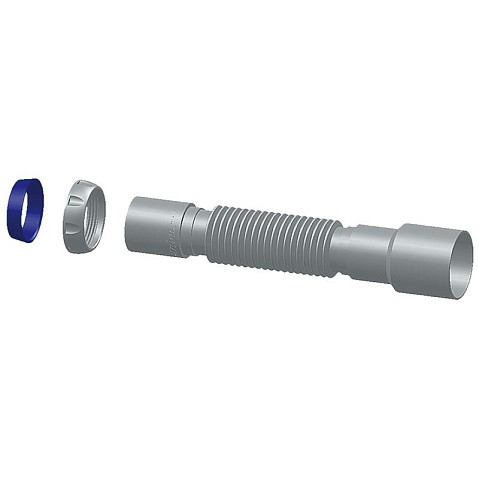 Труба гофрированная Unicorn D45, 40х50 гибкий отвод, 1 1/2'' х40 с уплотнительным кольцом, 400мм купить в Екатеринбурге | "Проконсим"