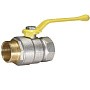 Кран латунный Temper серия 83 DN32 PN25 никелированный газовый рычаг м-шт ГОСТ Р 59553 купить в Екатеринбурге | "Проконсим"