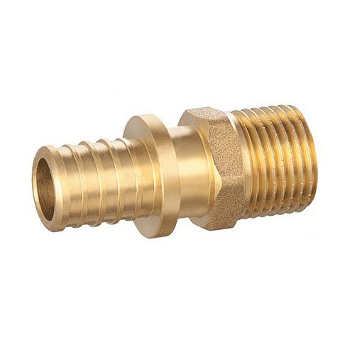 Муфта латунная для PEX DN 16 с наружной резьбой 1/2'' под надвижную гильзу PLP купить в Екатеринбурге | "Проконсим"