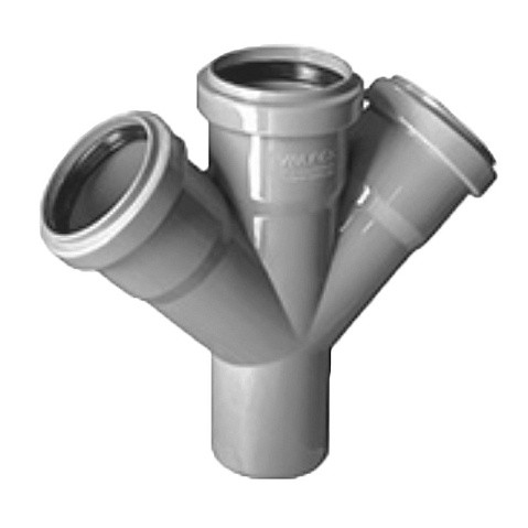 Крестовина ПП для канализации косая 45гр. 110- 50- 50 Valfex купить в Екатеринбурге | "Проконсим"