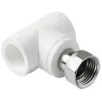 Тройники ПП DN 20-32 PN 25 комбинированные с накидной гайкой белые Pro Aqua купить в Екатеринбурге | "Проконсим"