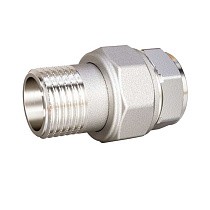 Американки латунные DN 15-50 PN 40 никелированные муфта-штуцер прямые LD Pride купить в Екатеринбурге | "Проконсим"