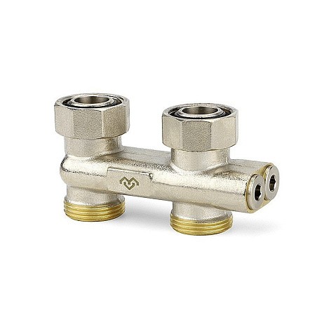 Узелы нижнего подключения VARMEGA VM139 DN20 прямой двухтрубный 3/4''x3/4'' евроконус, перекрёстный муфта-штуцер купить в Екатеринбурге | "Проконсим"