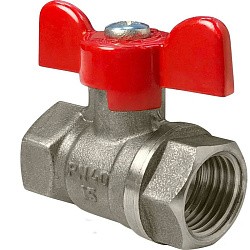  Латунный шаровой кран Ду15 Ру40 Valfex VF.217.NB1.012.DP 11Б27фт1М ВР-ВР, проход , бабочка. (111101533) со склада Проконсим в Екатеринбурге