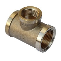 Тройники латунные DN 20-25 PN 40 муфта-муфта-муфта переходный купить в Екатеринбурге | "Проконсим"