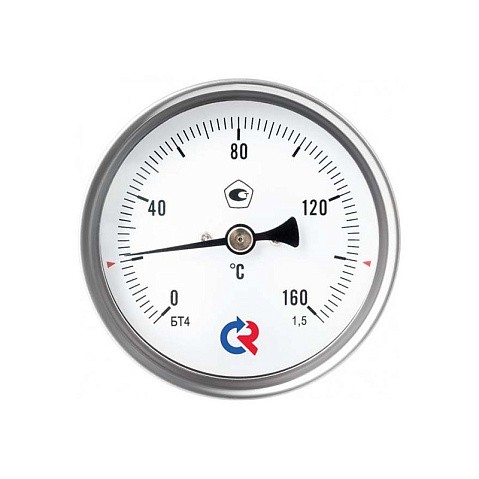 Термометр биметаллический 80мм, Тип - БТ-41.211, осевой 0-160гр. G1/2'' L 100мм. Класс точности 1,5. купить в Екатеринбурге | "Проконсим"